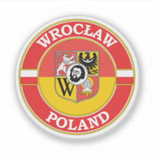Pegatina Wroclaw Poland Circle Emblem