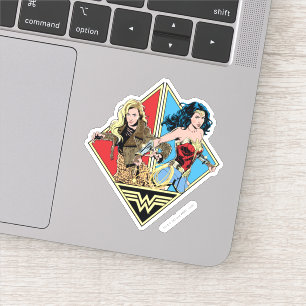 Pegatina WW84 Retro Cómic Barbara Minerva & Wonder Woman