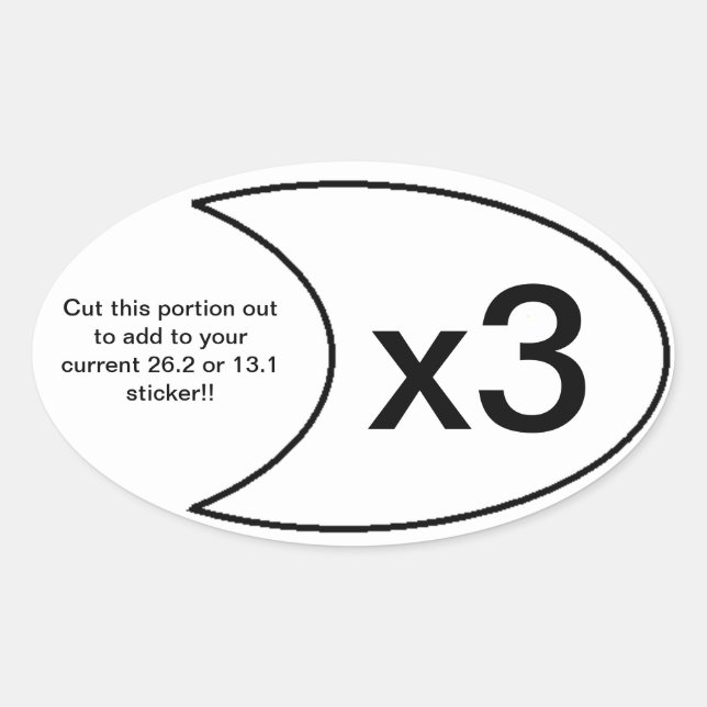 Pegatina x3 del maratón (Anverso)