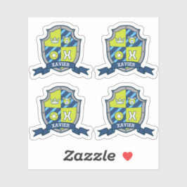 Pegatina Xavier letra inicial X escudo de usuario de nombre