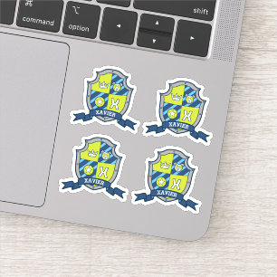 Pegatina Xavier letra inicial X escudo de usuario de nombre