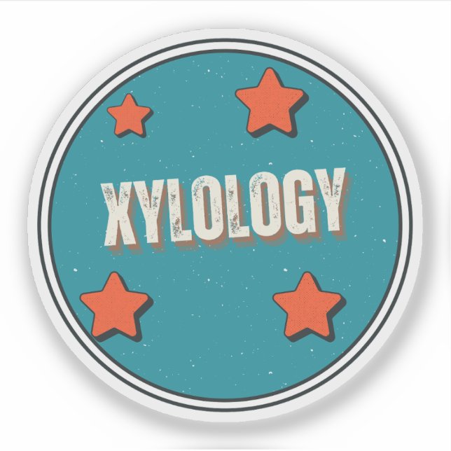 Pegatina Xilología (Anverso)