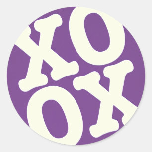 Pegatina XOXO / Sello para sobres   Morado