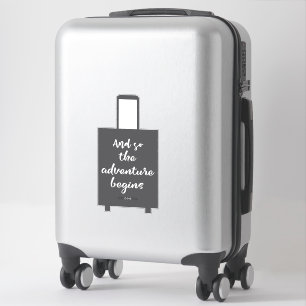 Pegatina Y Así La Aventura Comienza Una Maleta Portátil D
