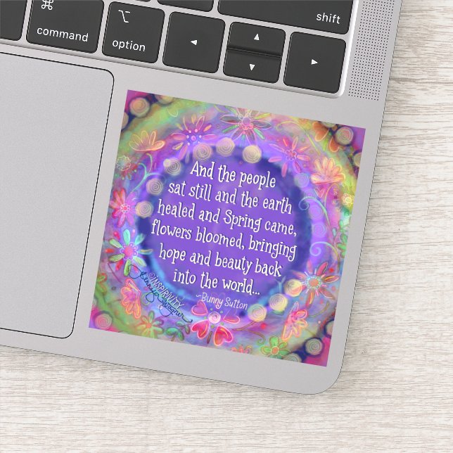 Pegatina Y la gente sentada aún Bonito la inespiritualidad  (Detalle)