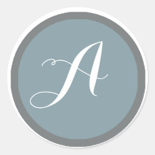 Pegatina y Sello para sobres de monograma