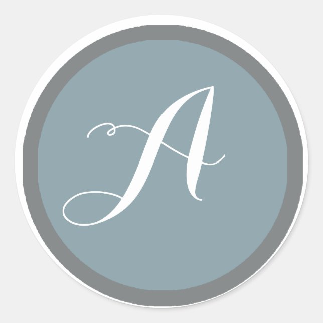 Pegatina y Sello para sobres de monograma (Anverso)