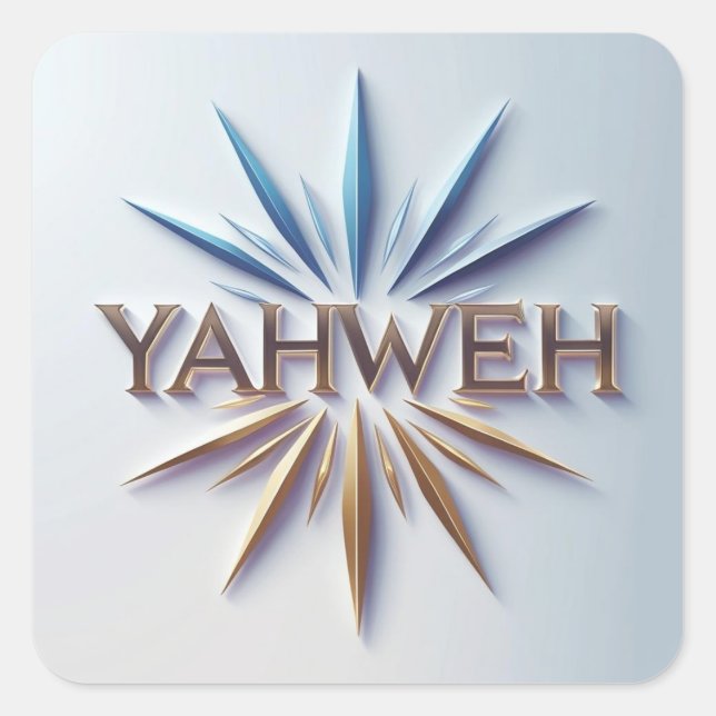 Pegatina Yahweh - Diseño de Decal de Fe y Escritur (Anverso)