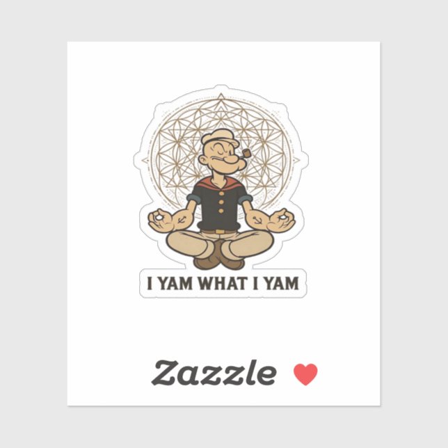 Pegatina Yam What I Yam Meme Cita (Hoja)