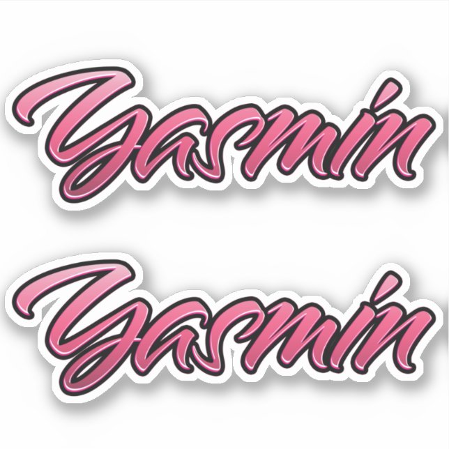 Pegatina Yasmin faded pink Aufkleber Sticker Stickerset (Anverso)