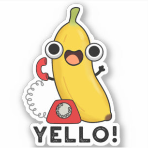 Pegatina Yello Funny Fruit Yellow Banana Pun