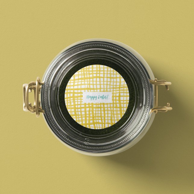 Pegatina Yellow gingham Easter (Subido por el creador)