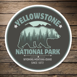 Pegatina Yellowstone Bear Sticker – Explore the Wild Outdoo