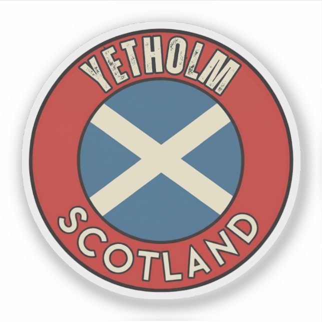 Pegatina Yetholm, Escocia (Anverso)