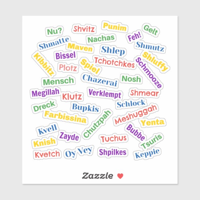 Pegatina Yiddish Hall of Fame Sticker (Hoja)