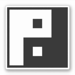 Pegatina Yin cuadrado Yang