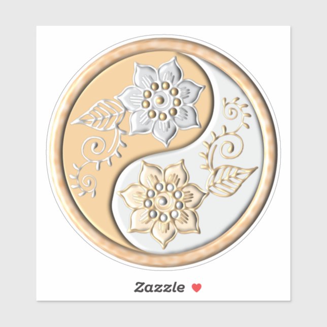 Pegatina Yin Yang 1 (Hoja)