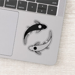 Pegatina Yin Yang Koi Fish