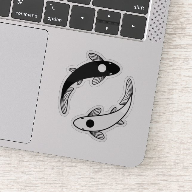 Pegatina Yin Yang Koi Fish (Detalle)