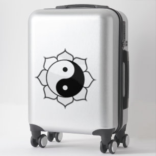 Pegatina Yin Yang Lotus transparente