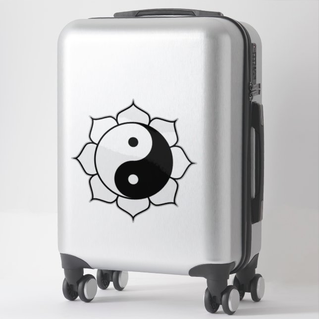 Pegatina Yin Yang Lotus transparente (Maleta)