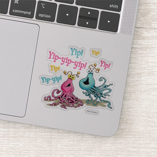 Pegatina Yip-Yips vintage (Detalle)