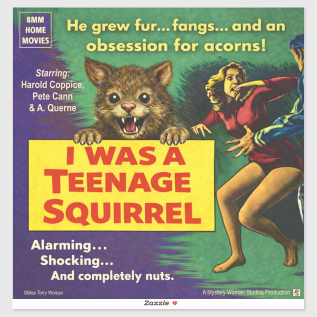 Pegatina Yo era una ardilla adolescente (Hoja)