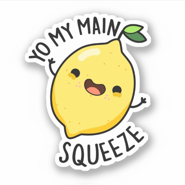 Pegatina Yo mi principal Squeeze Funny Lemon Pun (Anverso)