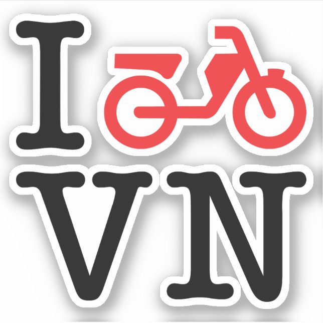 Pegatina Yo moto Vietnam (Anverso)