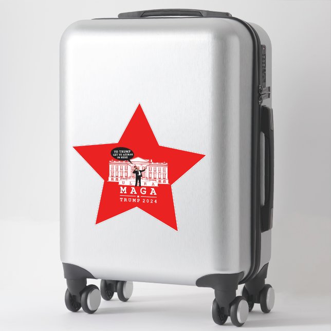 Pegatina Yo Trump 2024 vuelve a la Casa Blanca (Maleta)