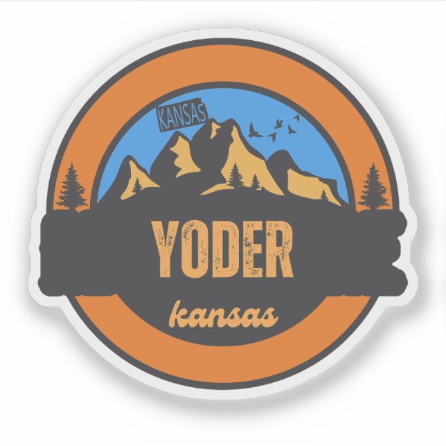 Pegatina Yoder, Kansas (Anverso)