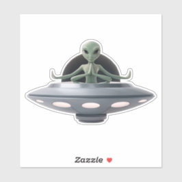 Pegatina Yoga Alien