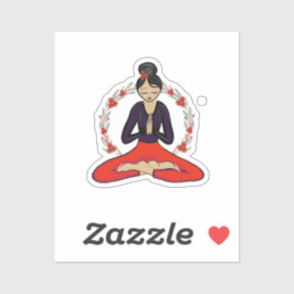 Pegatina Yoga Girl Vinyl Sticker