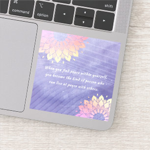 Pegatina Yoga Instructor Rose Gold Mandala Quotes