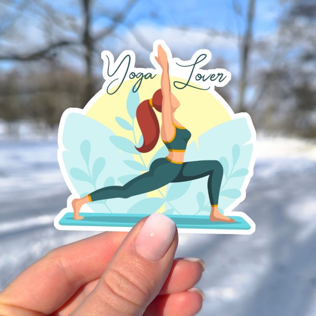 Pegatina Yoga Lover - Diseño de Personalizable Guerrero (Subido por el creador)