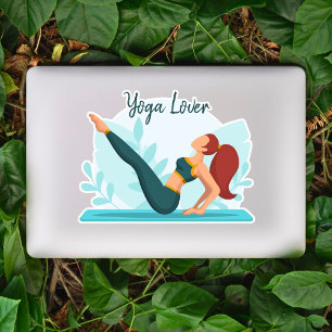 Pegatina Yoga Lover - Personalizable Navasana Pose Design