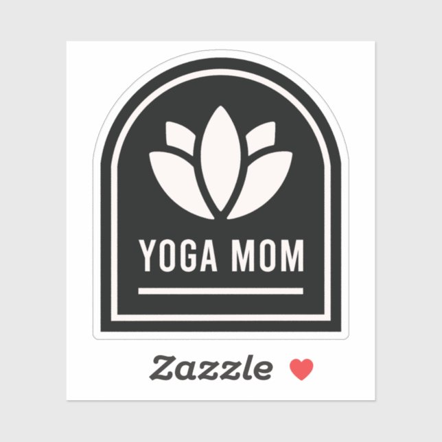 Pegatina Yoga mom yogi mother (Hoja)
