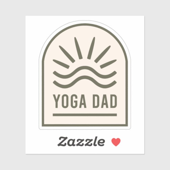 Pegatina Yoga papá zen yogi espirituales hombres (Hoja)