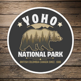 Pegatina Yoho Bear Design for Nature Lovers – BC Wilderness