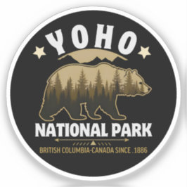 Pegatina Yoho Bear Design for Nature Lovers – BC Wilderness