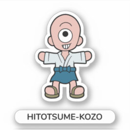 Pegatina Yokai Hitotsume-kozo, Personalizado japonés de un 