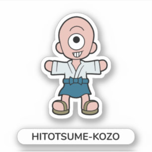 Pegatina Yokai Hitotsume-kozo, Personalizado japonés de un