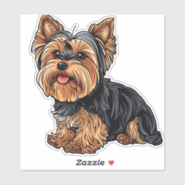 Pegatina Yorkie Charm Yorkshire Terrier
