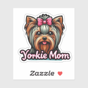 Pegatina Yorkie Mom