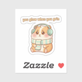 Pegatina You Glow When You Grin – Cute Hamster Sticker