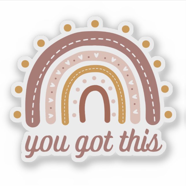 Pegatina You Got This motivational die cut (Anverso)
