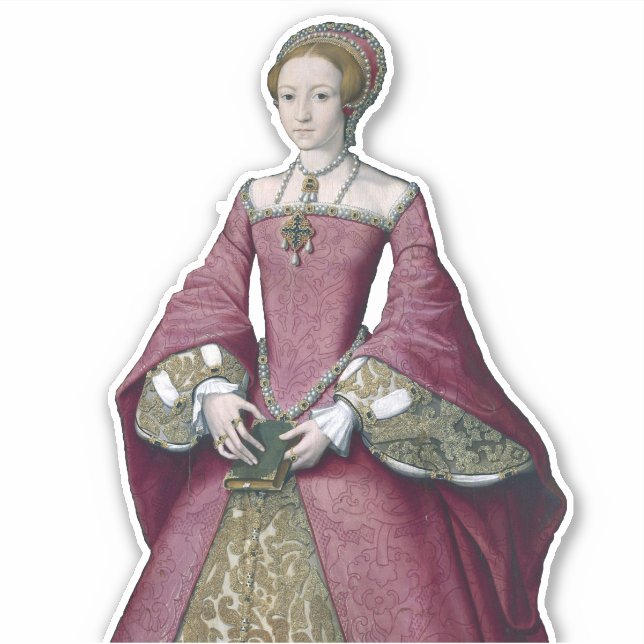 Pegatina Young Elizabeth Tudor (Anverso)