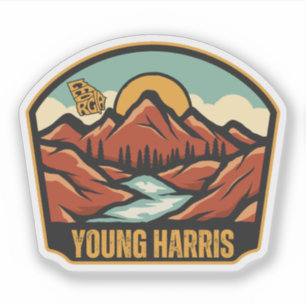 Pegatina Young Harris, Georgia