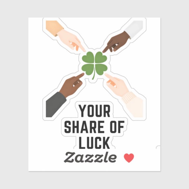 Pegatina Your Share Of Luck Minimal Vinyl Sticker (Hoja)