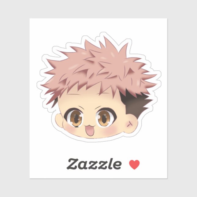 Pegatina Yuji inspired chibi (Hoja)